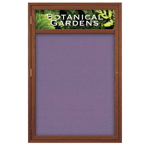 Sliding Glass Door Radius Letterboard, 96"x48", Satin/Grey Vinyl